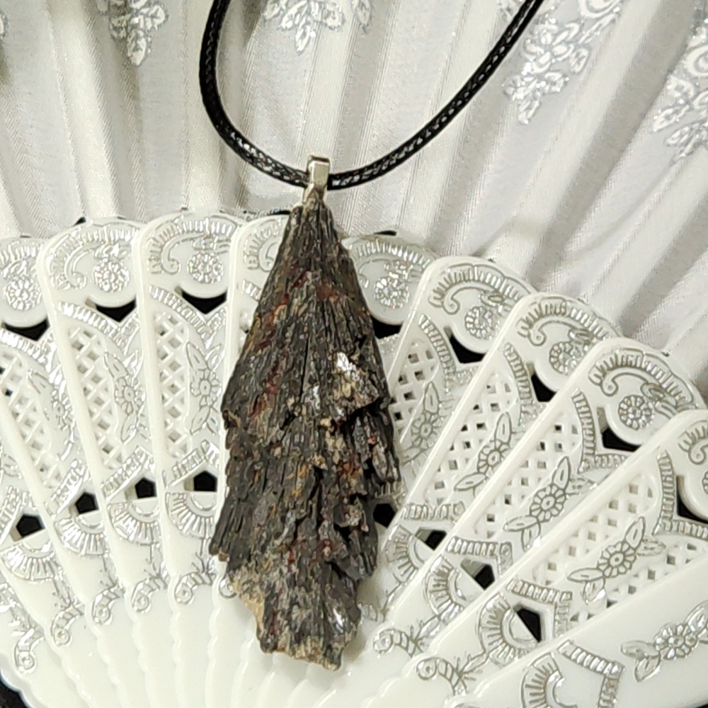 Enormous, Awesome,Natural Black Tourmaline Pendant/Necklace.It Has A Simple Bail